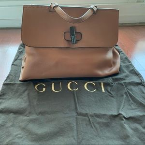 Bamboo Daily Top Handle Bag Leather Medium